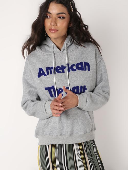 drop shoulder hooded fleece pullover - 16675718 - Very Small Image - 1