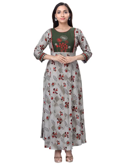 floral a-line kurta - 16676369 - Very Small Image - 1