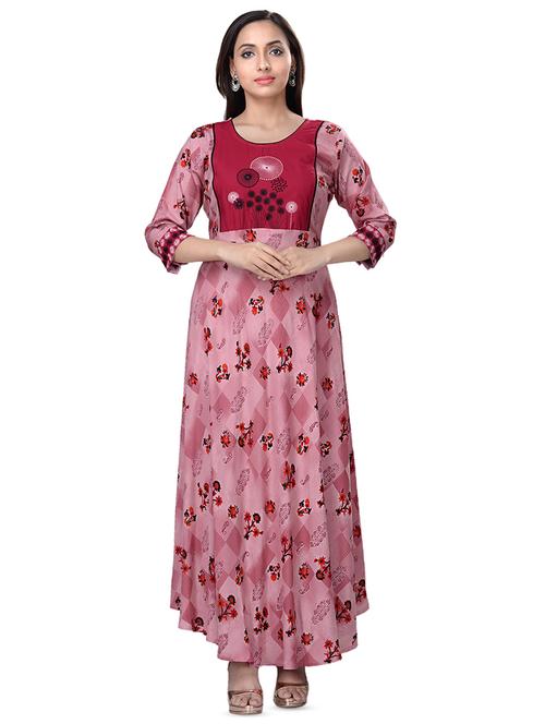 floral flared kurta - 16676370 - Very Small Image - 1