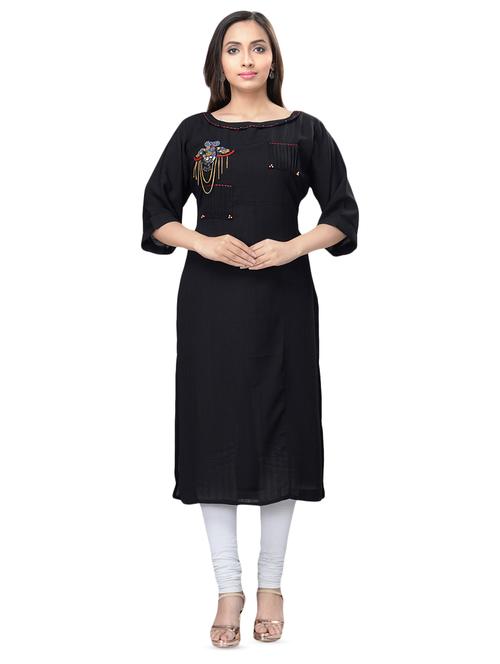 embellished straight kurta - 16676388 - Very Small Image - 1