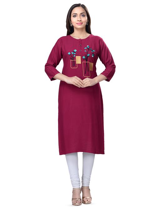embroidered straight kurta - 16676434 - Very Small Image - 1