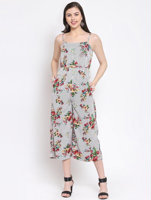 cami neck striped floral jumpsuit - 16677132 - Very Small Image - 1