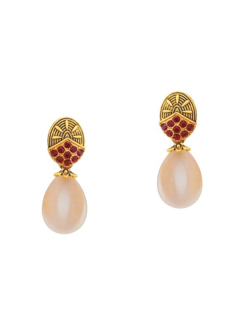 red metal drop earring - 16678441 - Very Small Image - 1
