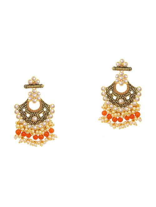 red metal chandellier earring - 16678481 - Very Small Image - 1