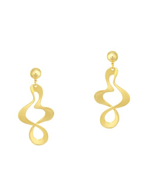 gold metal drop earring - 16678488 - Very Small Image - 1