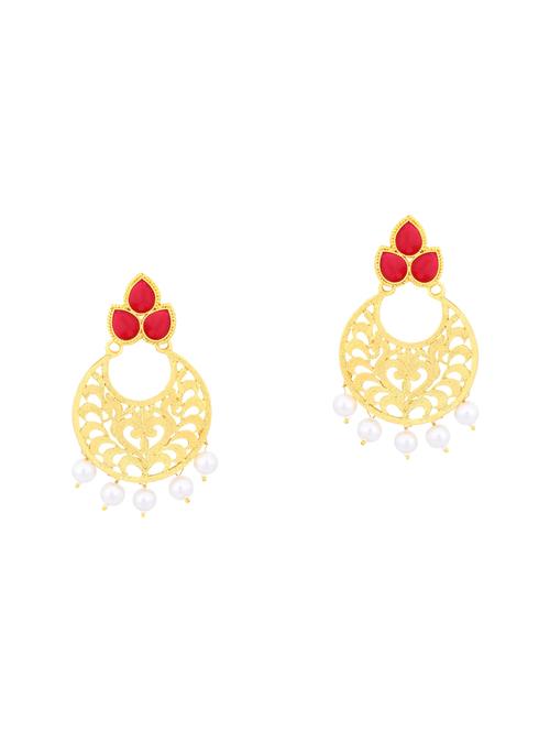 red metal drop earring - 16678538 - Very Small Image - 1