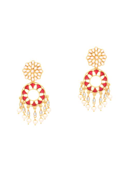 red metal drop earring - 16678567 - Very Small Image - 1