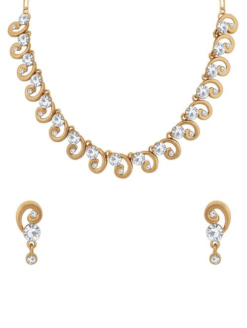 white metal necklaces and earring - 16678700 - Very Small Image - 1