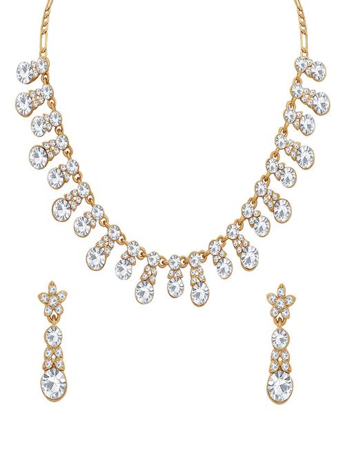 gold metal necklaces and earring - 16678749 - Very Small Image - 1