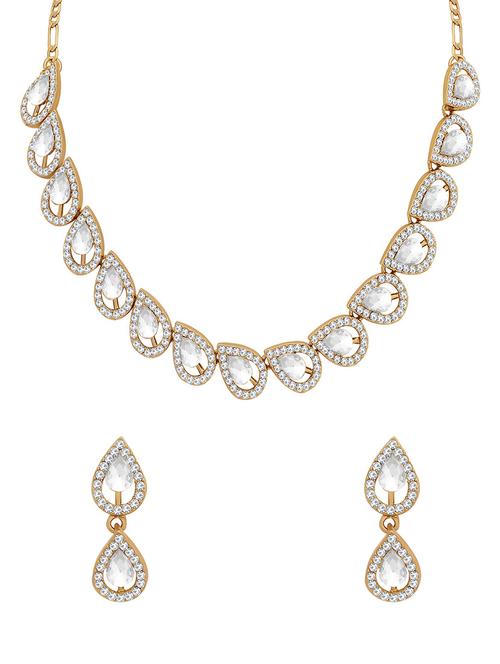white metal necklaces and earring - 16678753 - Very Small Image - 1
