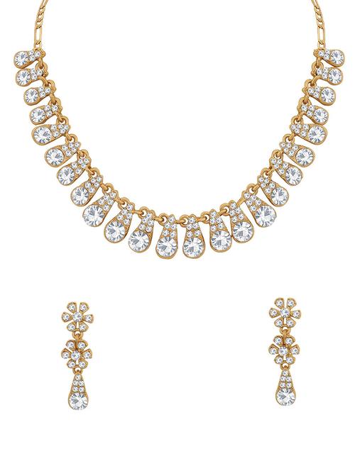 white metal necklaces and earring - 16678757 - Very Small Image - 1