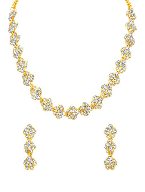gold metal necklaces and earring - 16678759 - Very Small Image - 1