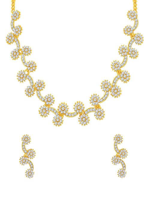 gold metal necklaces and earring - 16678763 - Very Small Image - 1