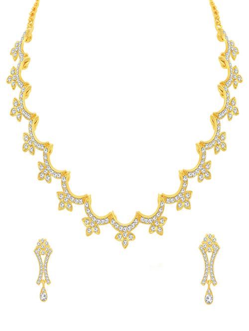 gold metal necklaces and earring - 16678776 - Very Small Image - 1