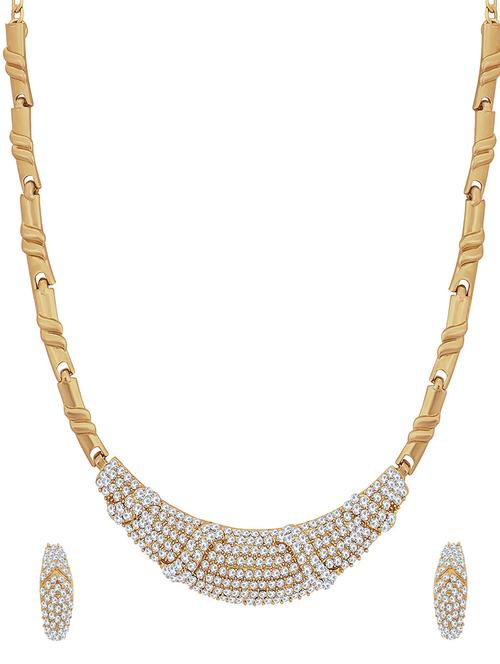 gold metal necklaces and earring - 16678782 - Very Small Image - 1