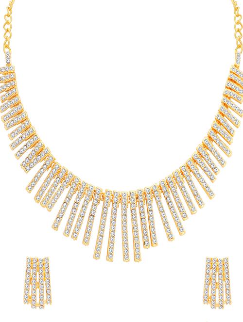 gold metal necklaces and earring - 16678833 - Very Small Image - 1