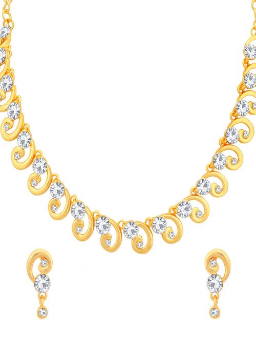 gold metal necklaces and earring - 16678848 - Very Small Image - 1