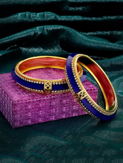 blue gold tone metal bangles - 16678849 - Very Small Image - 1