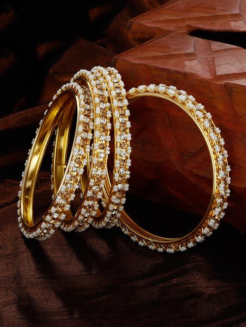 white gold tone metal bangles - 16678925 - Very Small Image - 1