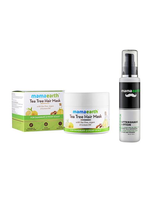 anti dandruff tea tree hair mask with tea tree and lemon oil , 200ml and reboot after shave lotion - 16679527 - Very Small Image - 1