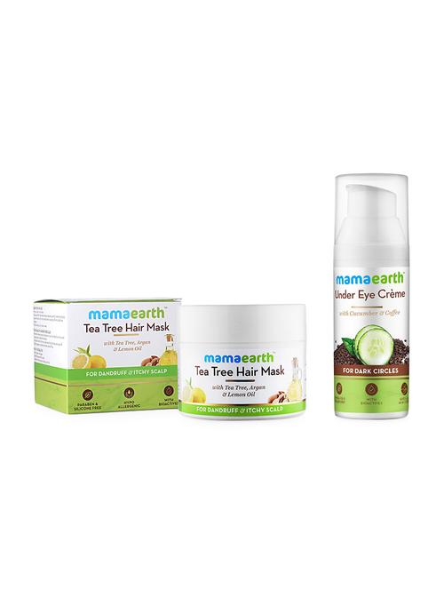 anti dandruff tea tree hair mask with tea tree and lemon oil , 200ml and under eye cream, 50ml - 16679534 - Very Small Image - 1
