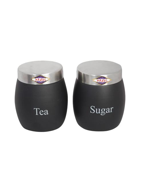 mild steel tea sugar containers sober black (set of 2) - 16679758 - Very Small Image - 1