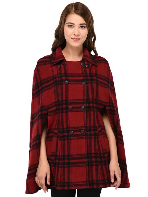 shirt collar checkered trench/overcoat coat - 16679802 - Very Small Image - 1