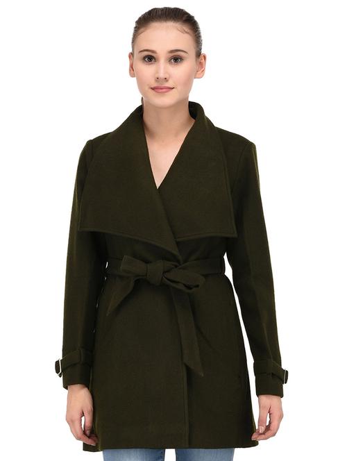 tie front trench/overcoat coat - 16679810 - Very Small Image - 1