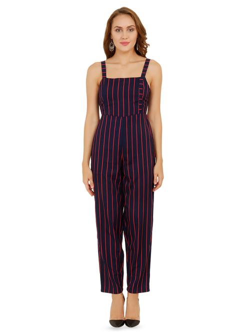 tie back striped jumpsuit - 16679904 - Very Small Image - 1