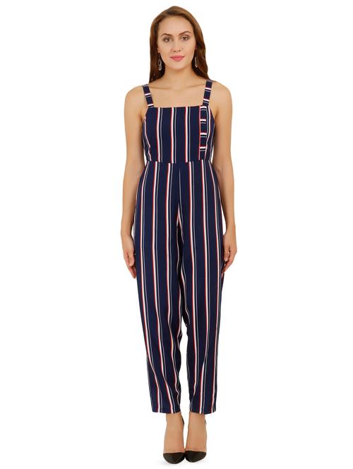 tie back striped jumpsuit - 16679915 - Very Small Image - 1