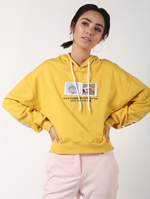 quirky print hooded neck sweatshirt - 16680302 - Very Small Image - 1