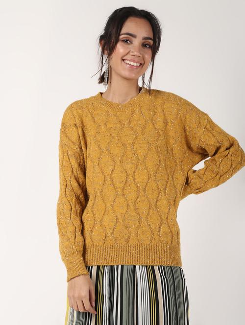 crew neck solid wool blend pullover - 16680332 - Very Small Image - 1