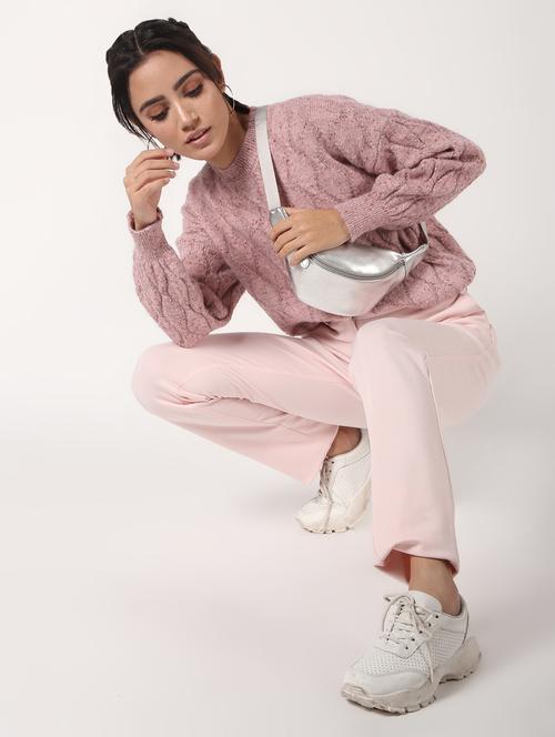 crew neck solid pullover - 16680334 - Very Small Image - 1