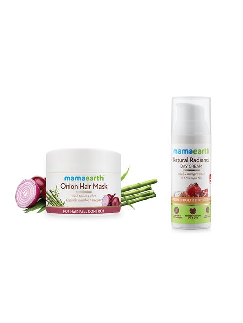 mamaearth's onion hair mask and day cream with spf - 16680833 - Very Small Image - 1