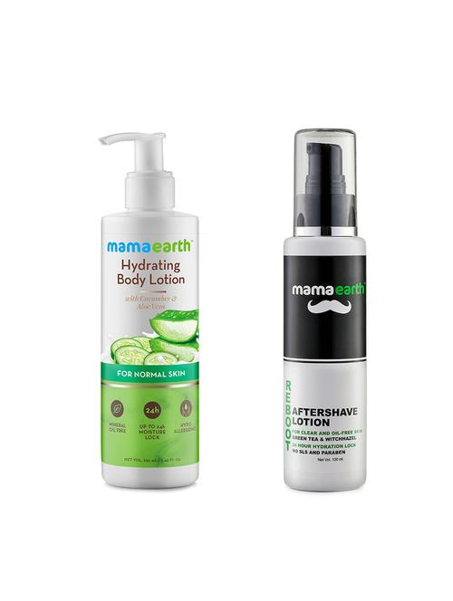 mamaearth hydrating natural body lotion and reboot after shave lotion - 16681211 - Very Small Image - 1