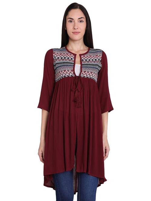 yoke embroidered regular shrug - 16681455 - Very Small Image - 1