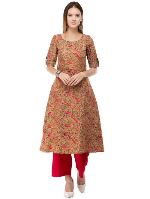 printed a-line kurta - 16681704 - Very Small Image - 1