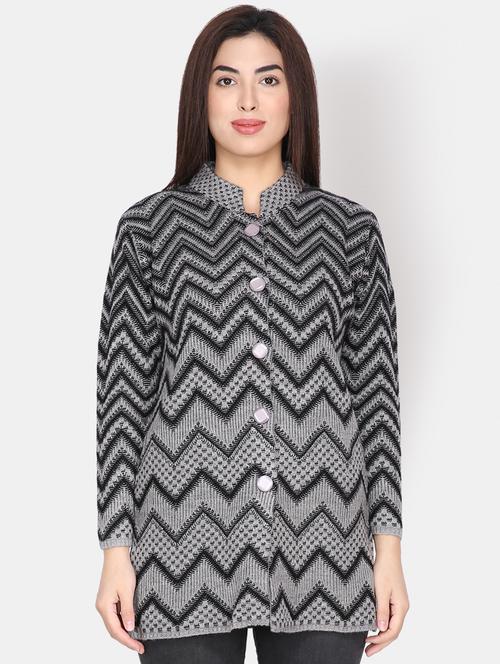 pocket detail long sleeved wool cardigan - 16682107 - Very Small Image - 1