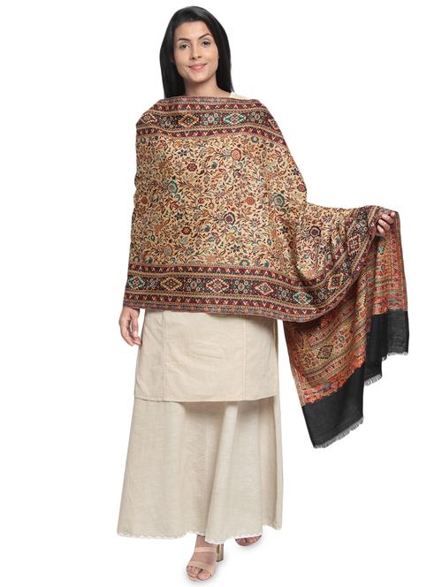 floral woolen shawl - 16682665 - Very Small Image - 1