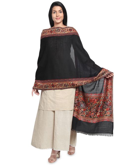 floral woolen shawl - 16682671 - Very Small Image - 1