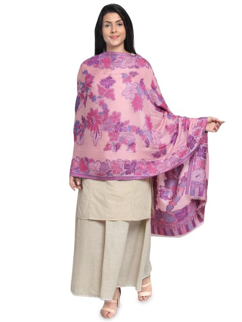 floral woolen shawl - 16682673 - Very Small Image - 1