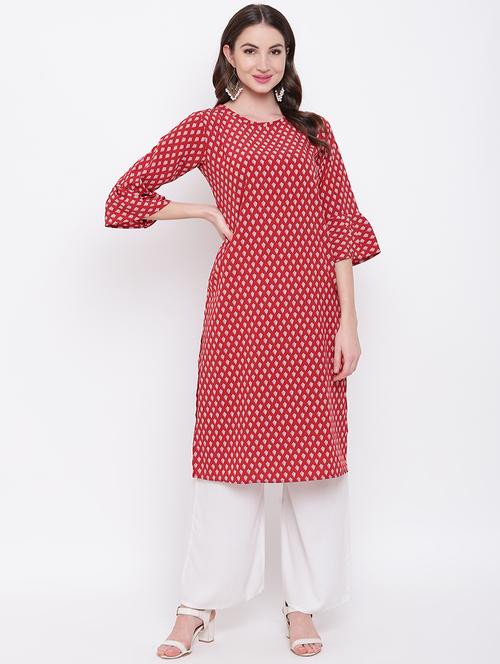 ethnic motifs straight kurta - 16684743 - Very Small Image - 1