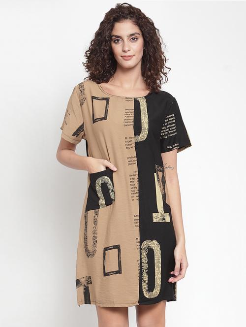 pocket patch color block a-line dress - 16685143 - Very Small Image - 1