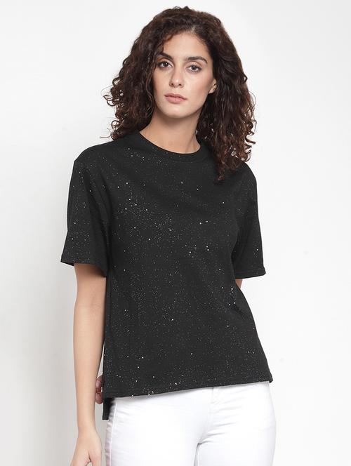 crew neck asymmetric top - 16685161 - Very Small Image - 1