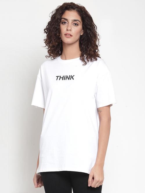 drop shoulder slogan tee - 16685165 - Very Small Image - 1