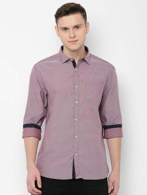 pink self design casual shirt - 16685718 - Very Small Image - 1