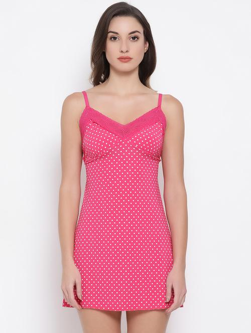 lace detail polka dot babydoll - 16688276 - Very Small Image - 1