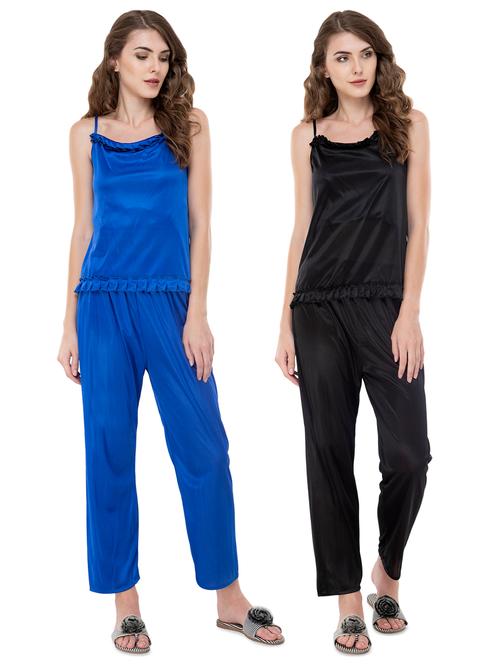 set of 2 frill detail nightwear pajama set - 16688384 - Very Small Image - 1
