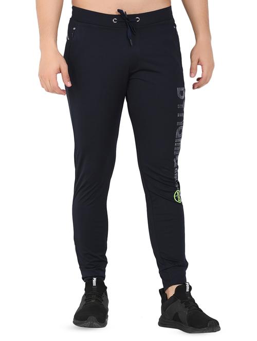 navy blue printed jogger - 16690991 - Very Small Image - 1