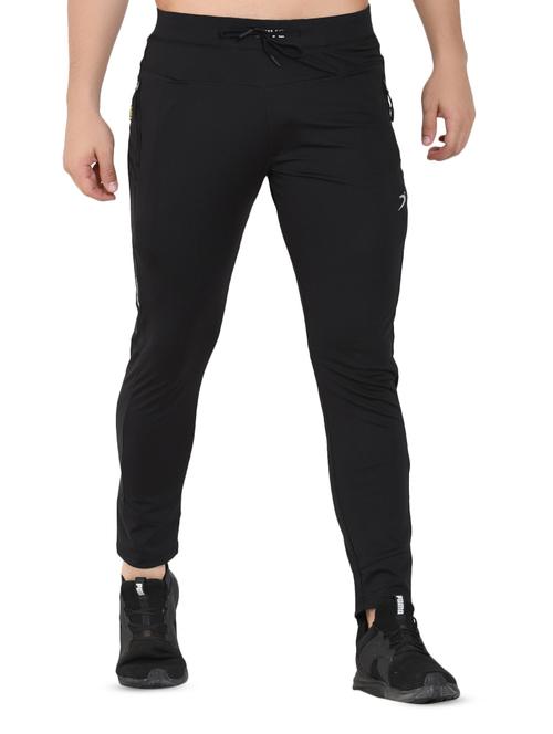 black solid ankle length track pant - 16691000 - Very Small Image - 1